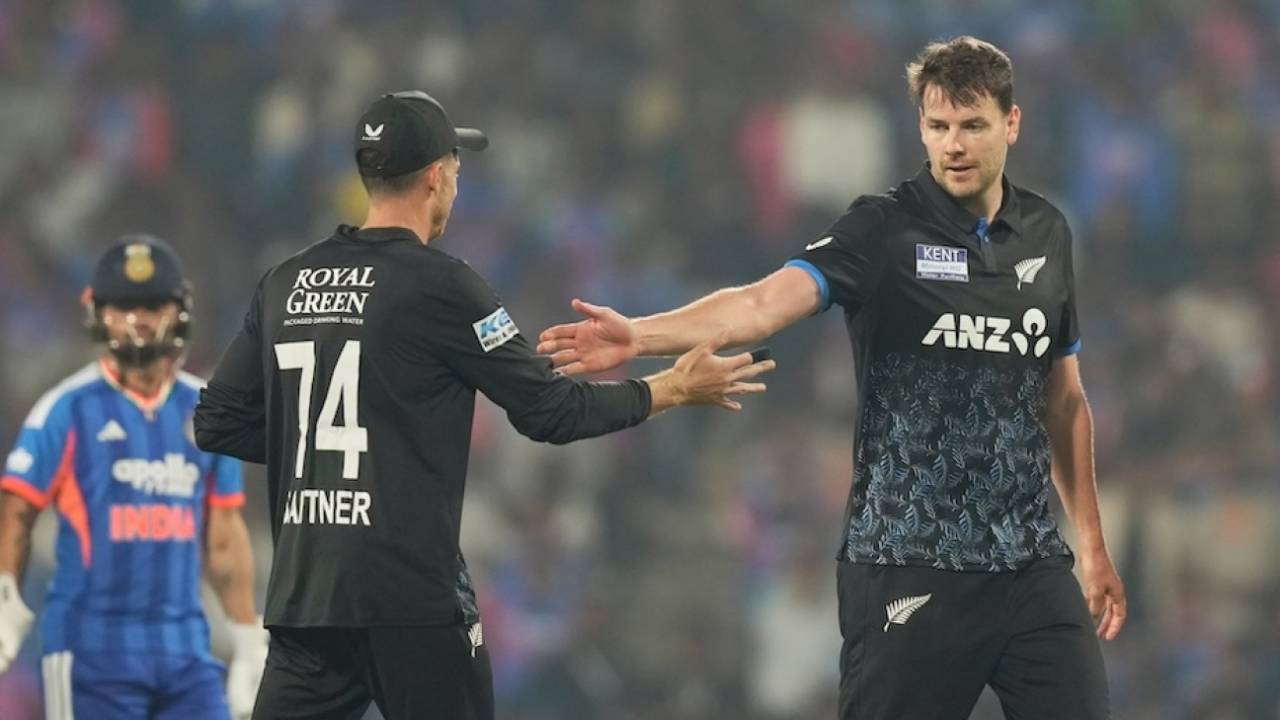 Jacob Duffy's offcutter accounted for Hardik Pandya's wicket , India vs New Zealand, 1st T20I, Nagpur, January 21, 2026