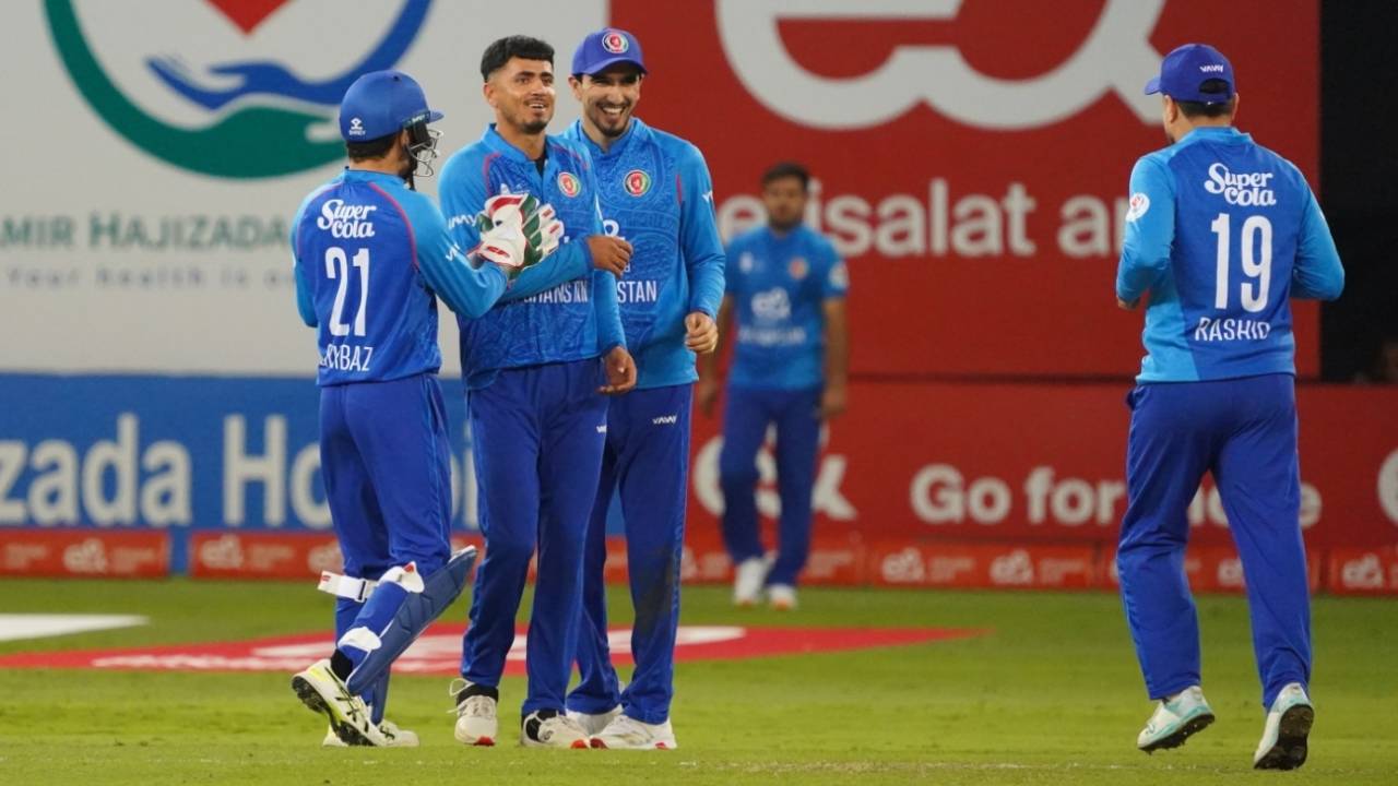 Mujeeb Ur Rahman's 4 for 21 included a hat-trick, Afghanistan vs West Indies, 1st T20I, Dubai, January 26, 2026