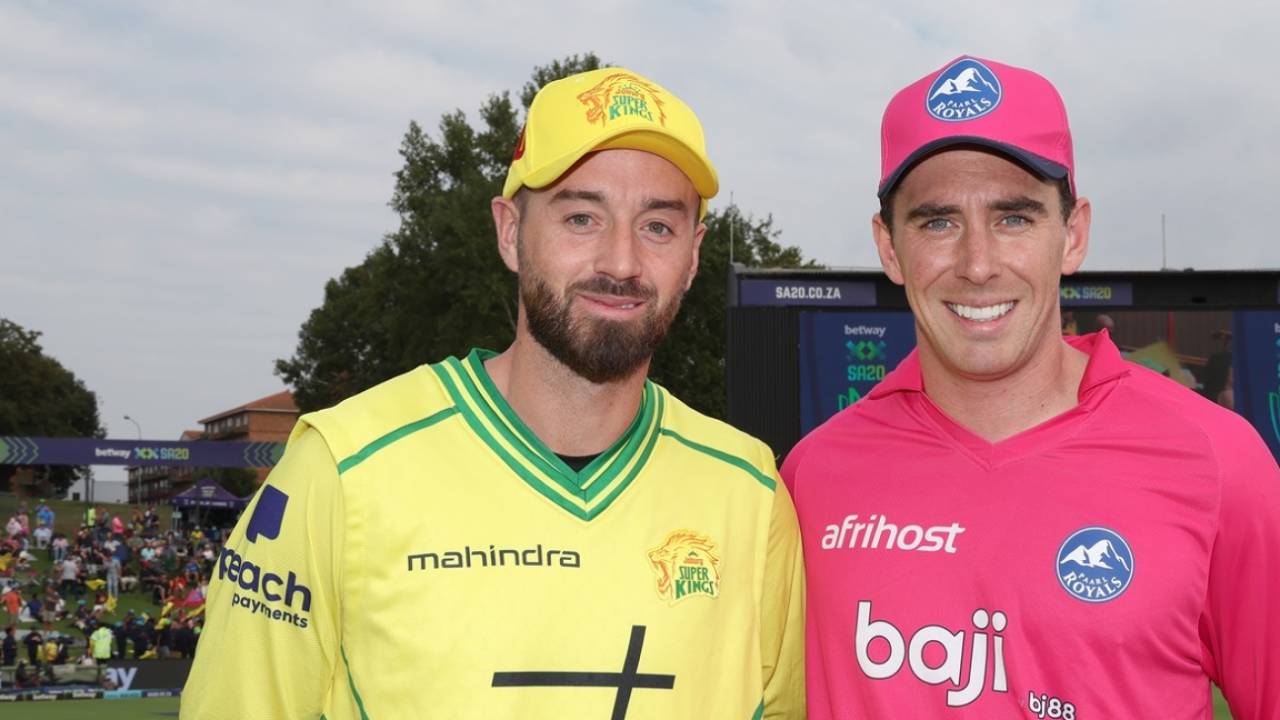 James Vince and Dan Lawrence at the toss, Paarl Royals vs Joburg Super Kings, SA20, Centurion, January 22, 2026