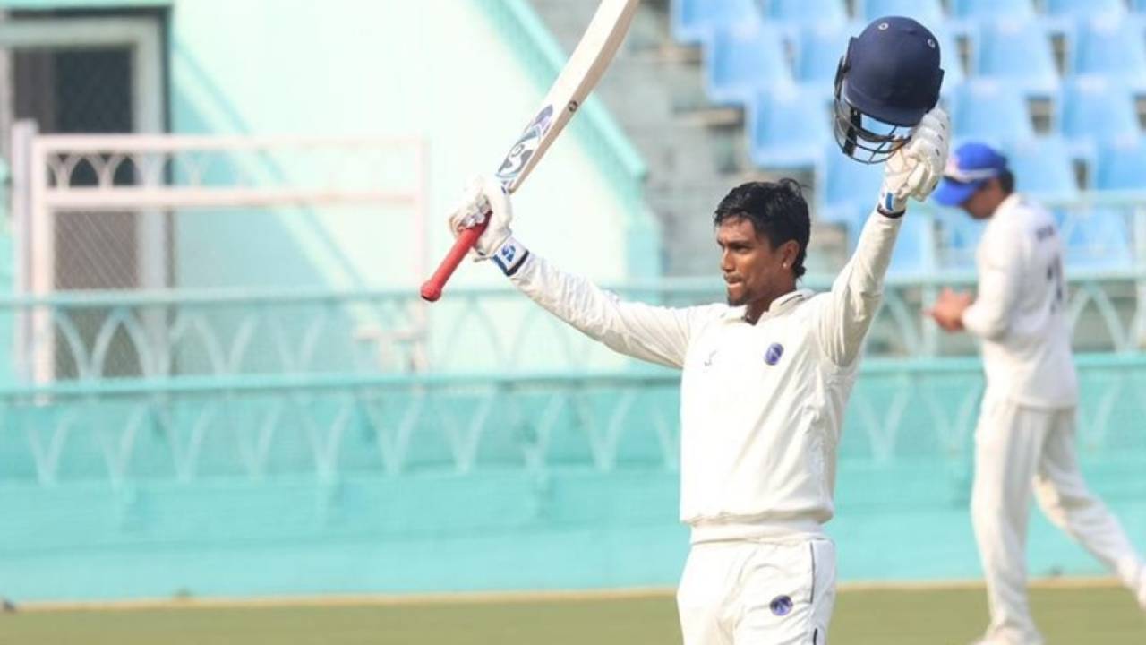 Kumar Kushagra hit a century against Uttar Pradesh in the Ranji Trophy