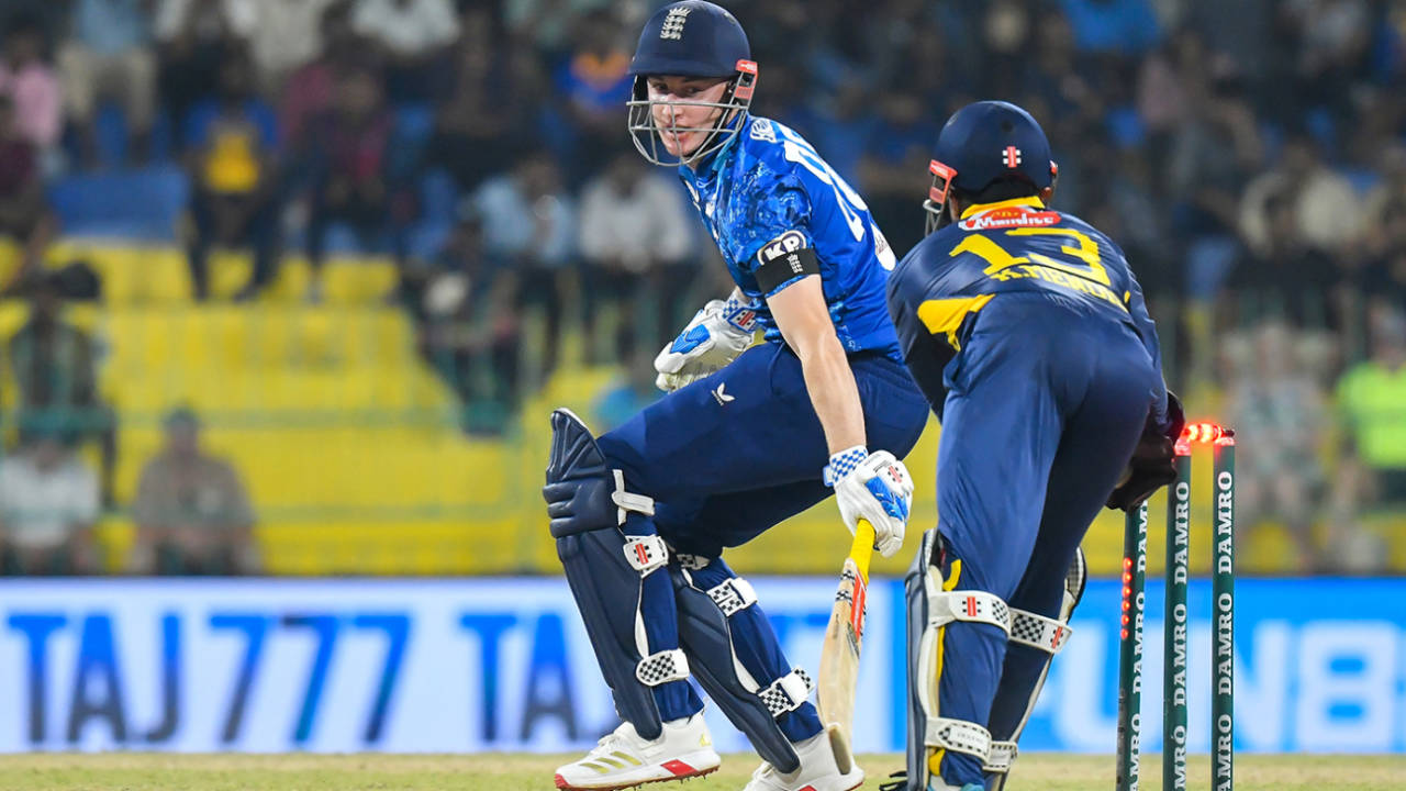Harry Brook was stumped down the leg side, Sri Lanka vs England, 1st ODI, Colombo, January 22, 2026