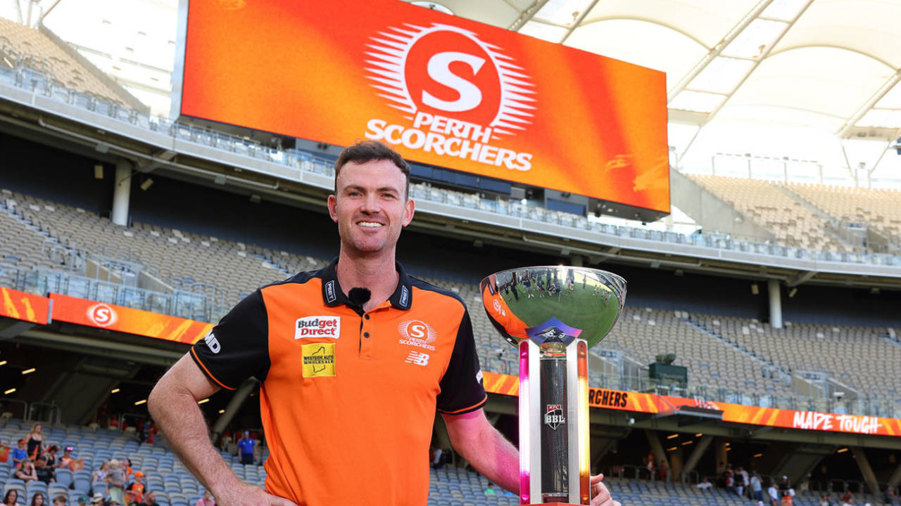 Ashton Turner will hope to lead Perth Scorchers to a sixth BBL title, Optus Stadium, January 24, 2026