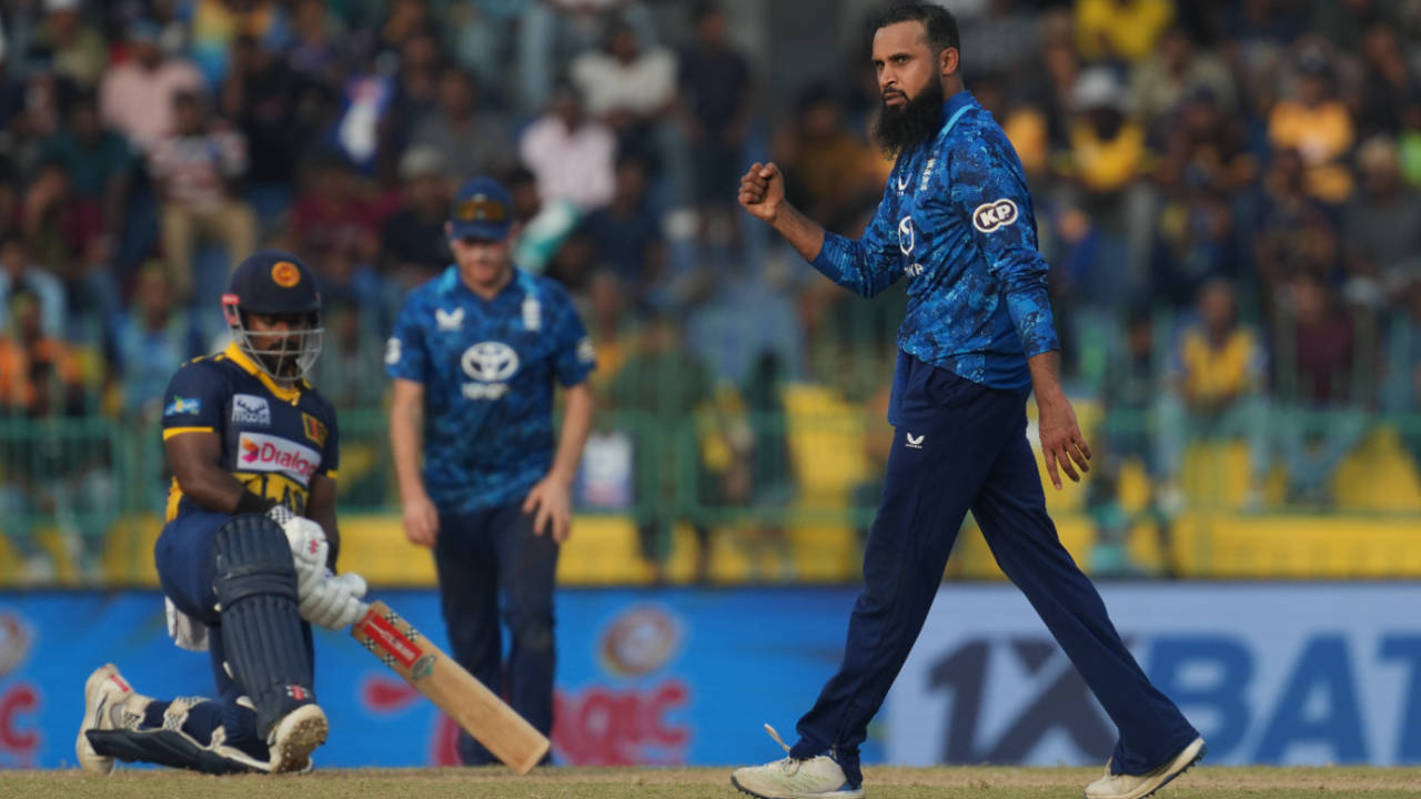 Adil Rashid claimed the key wicket of Charith Asalanka, Sri Lanka vs England, 2nd ODI, Colombo, January 24, 2026