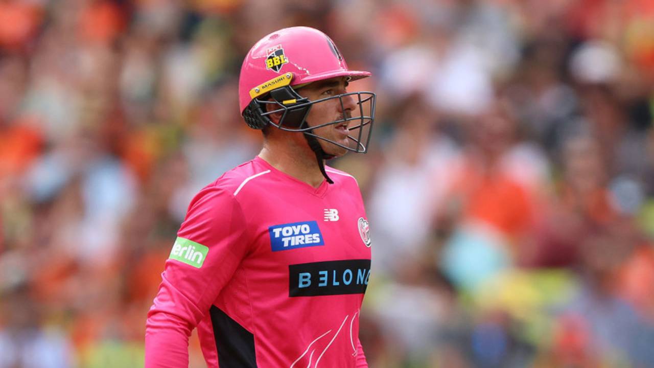 Moises Henriques struggled at the end of a tough season with the bat, Perth Scorchers vs Sydney Sixers, BBL, Final, Optus Stadium, January 25, 2026