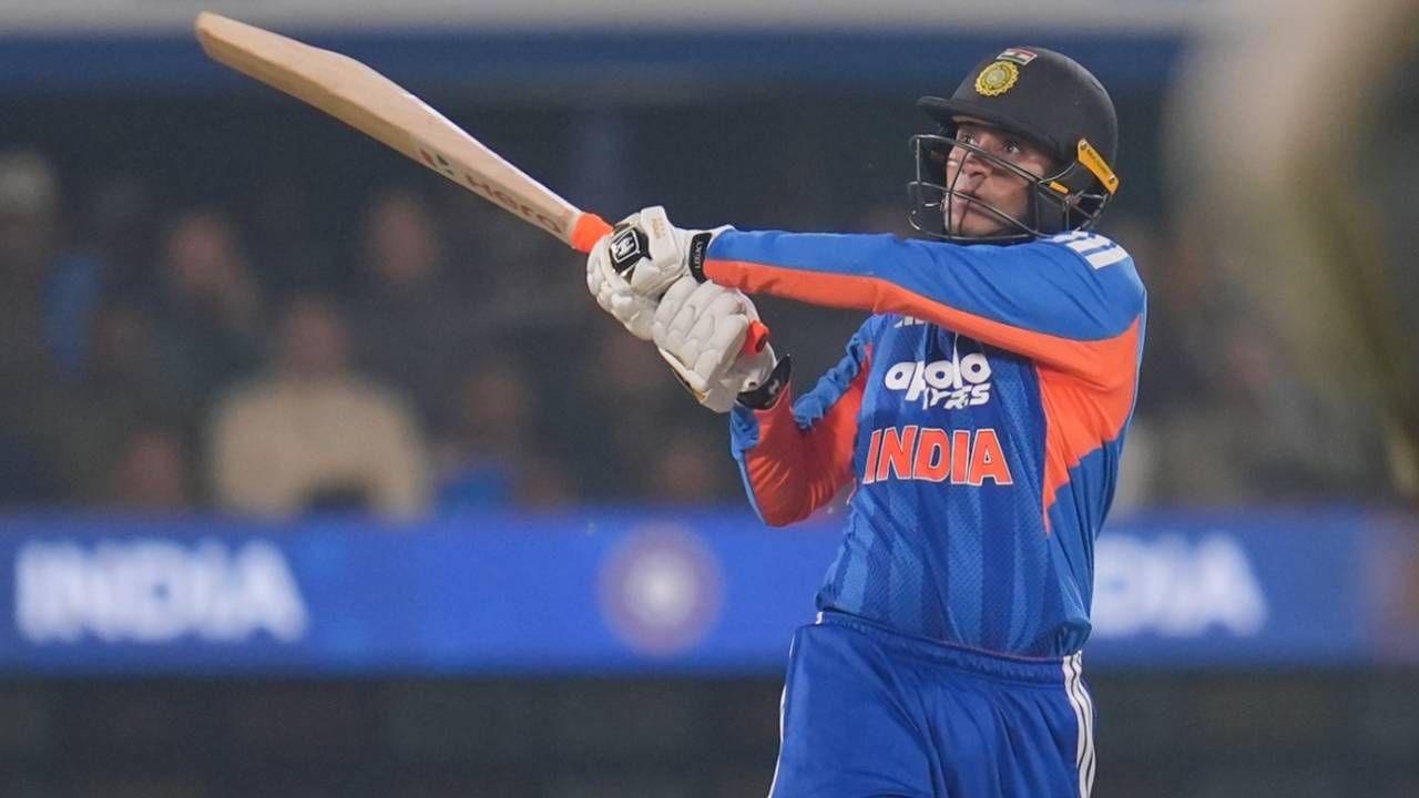 Abhishek Sharma middles the pull, India vs New Zealand, 3rd T20I, Guwahati, January 25, 2026