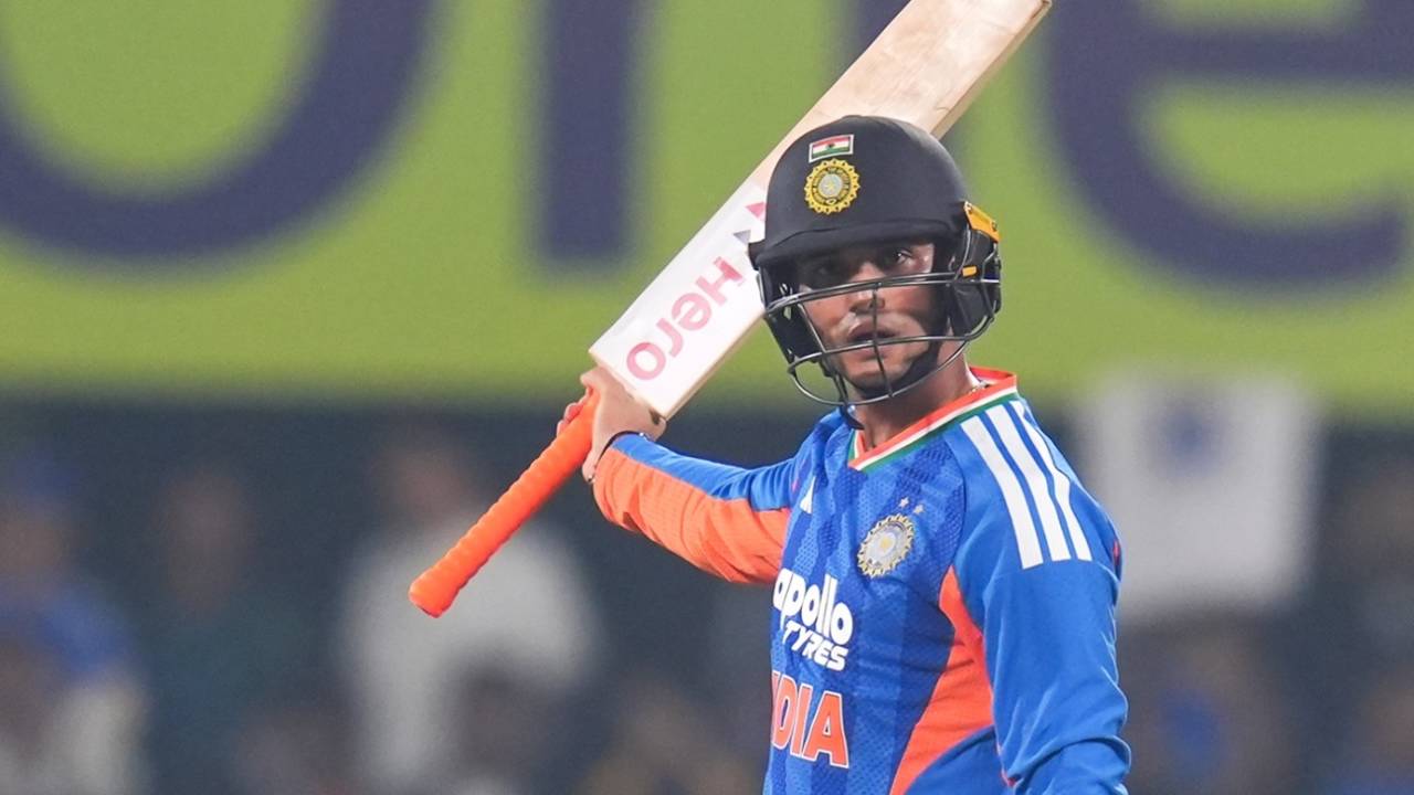 Abhishek Sharma struck a 14-ball fifty, the second fastest for India in men's T20Is, India vs New Zealand, 3rd T20I, Guwahati, January 25, 2026