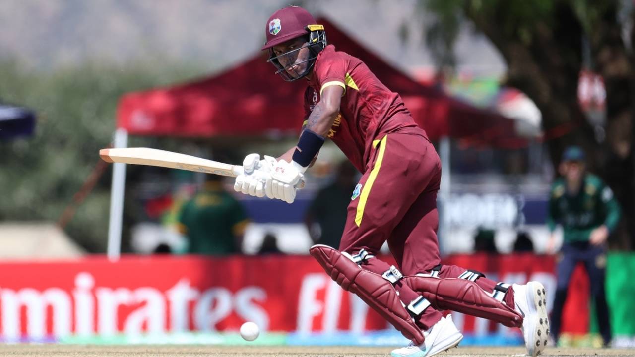 Jewel Andrew scored a steady fifty, West Indies vs Ireland, Under-19 Men's World Cup, Group 1, Super Sixes, Windhoek, January 25, 2026