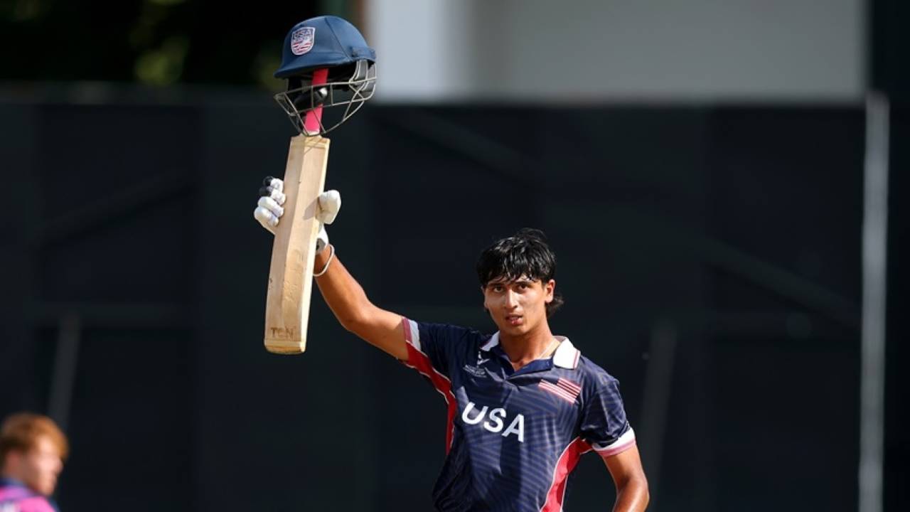 Adnit Jhamb hit an unbeaten 116 off just 93 balls, Scotland vs USA, Under-19 World Cup, Harare, January 26, 2026