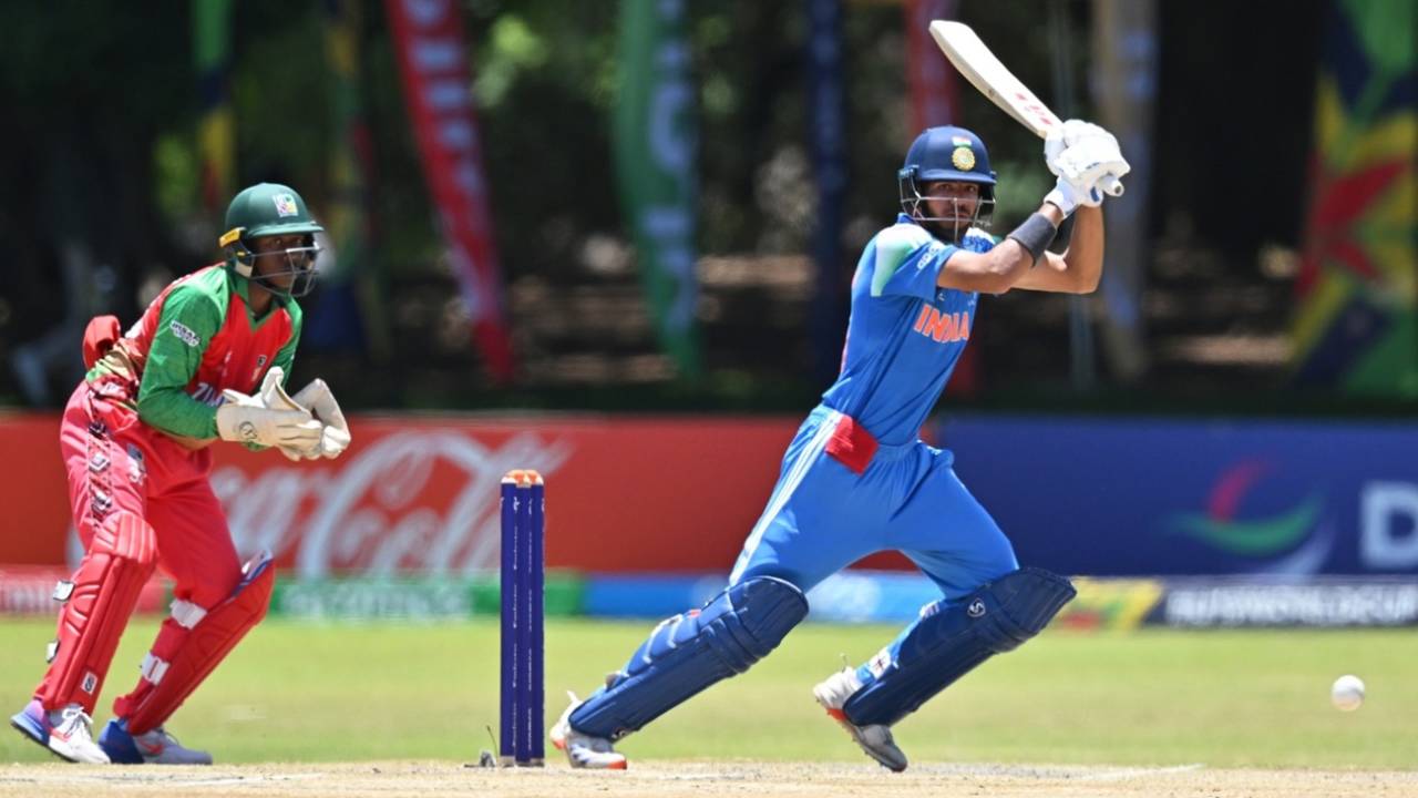 Vihaan Malhotra anchored India through the middle overs, Zimbabwe U19 vs India U19, Super Sixes, ICC Men's U19 World Cup, Bulawayo, January 27, 2026
