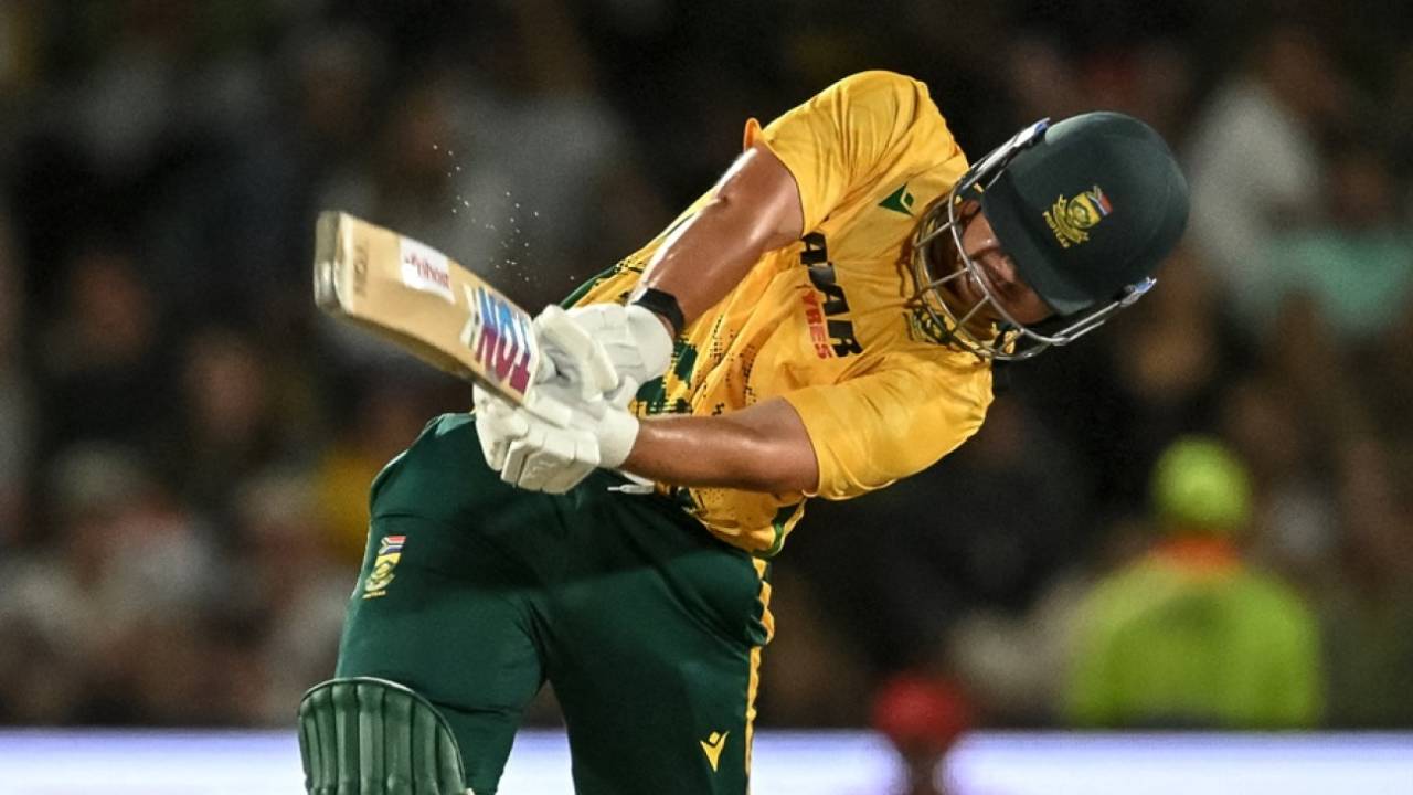Lhuan-dre Pretorius gave South Africa a quick start with a 28-ball 44, South Africa vs West Indies, 1st T20I, Paarl, January 27, 2026
