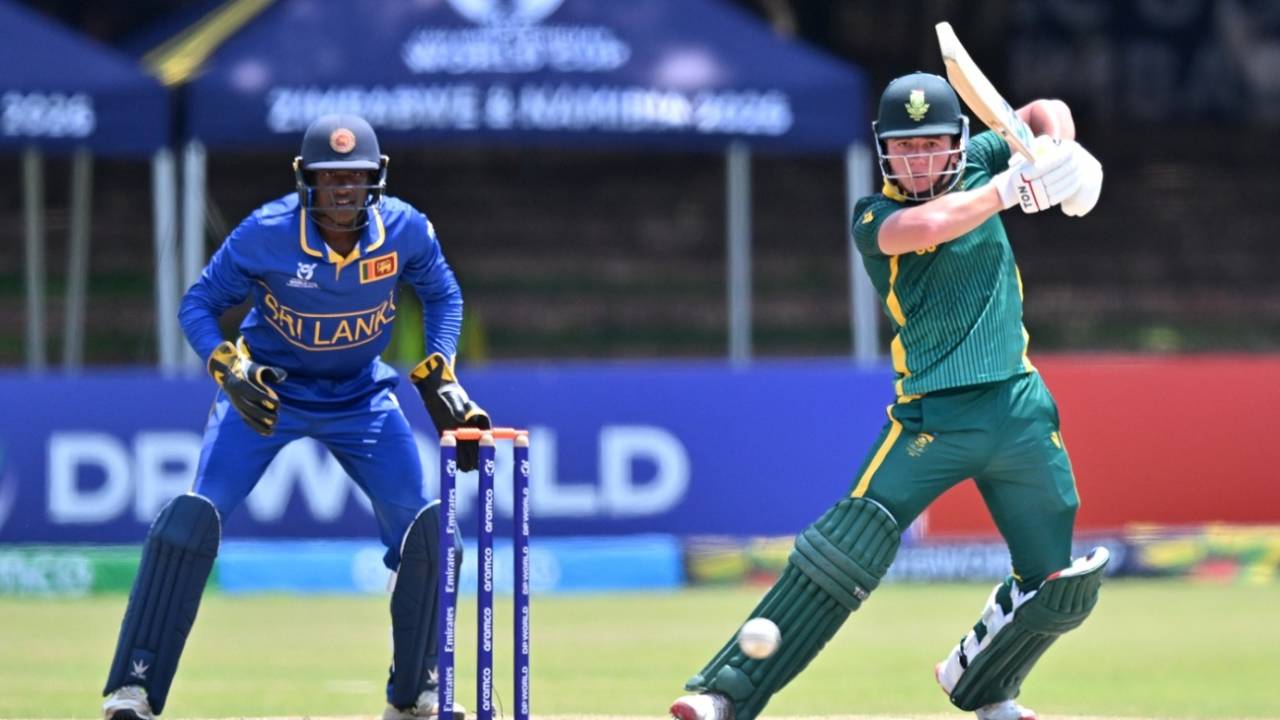 Jorich van Schalkwyk played a solid innings, South Africa vs Sri Lanka, Group 1, Super Sixes, Under-19 World Cup, Bulawayo, January 29, 2026