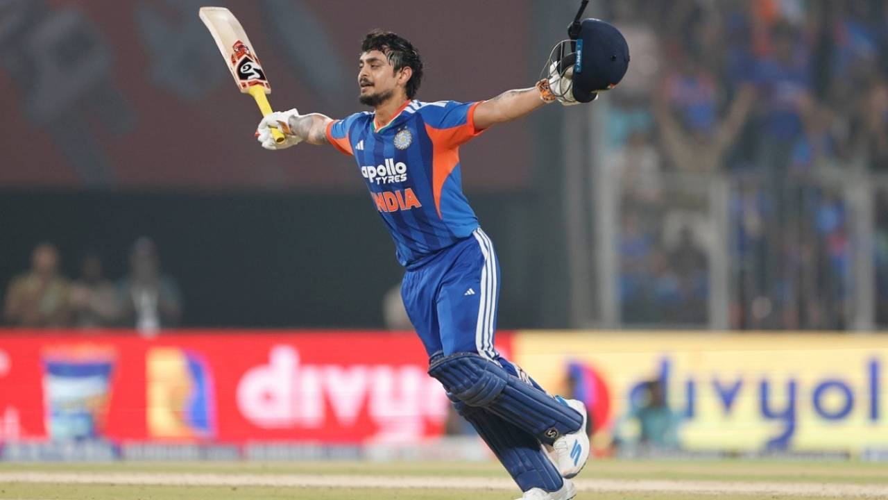 Ishan Kishan reached his hundred off 42 balls, India vs New Zealand, 5th T20I, Thiruvananthapuram, January 31, 2026