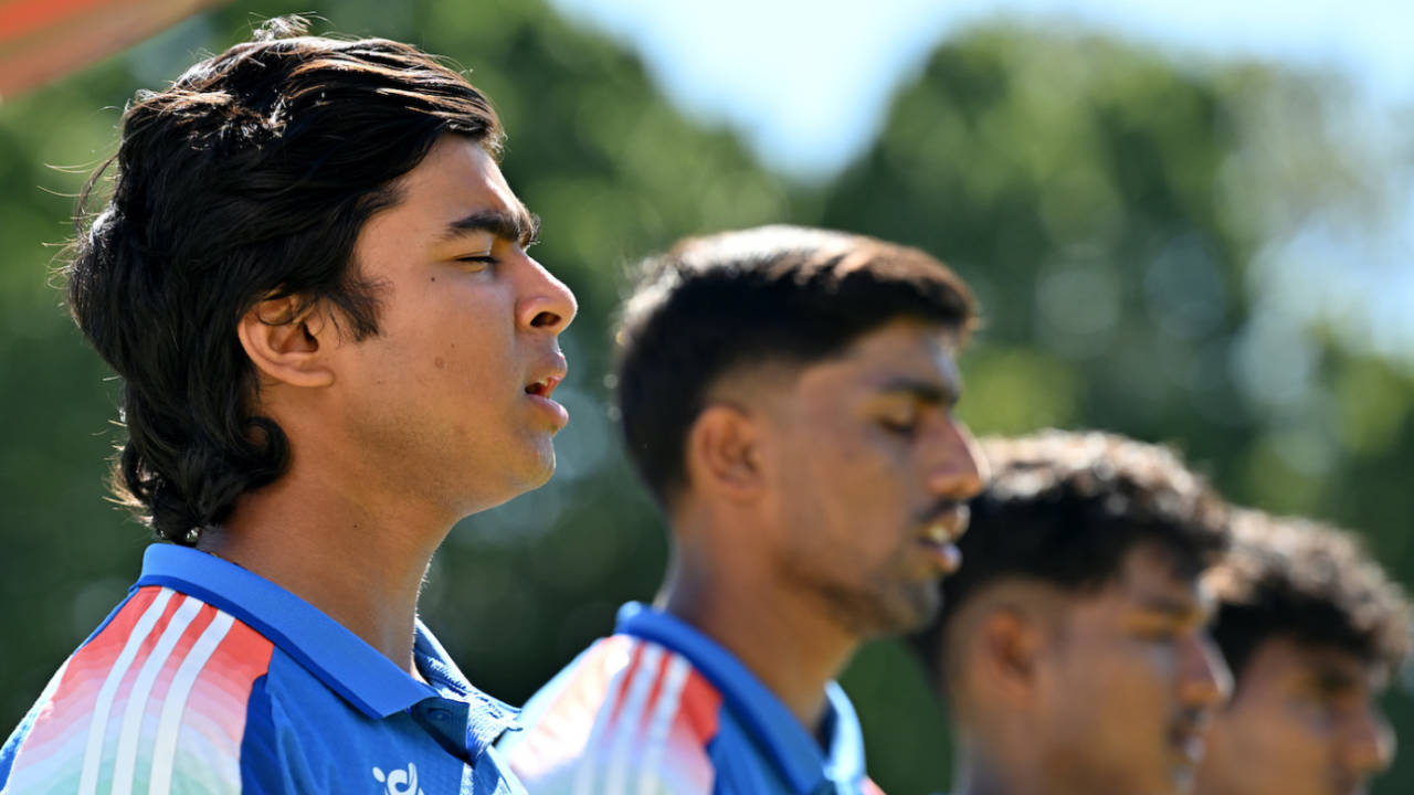 Vaibhav Sooryavanshi sings the national anthem, India vs Pakistan, Under-19 World Cup, Bulawayo, February 1, 2026