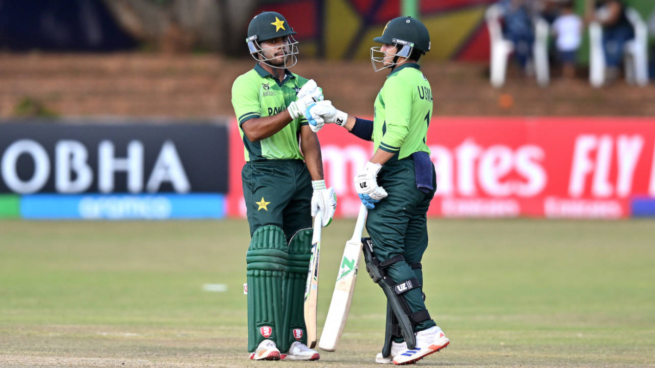 Usman Khan and Hamza Zahoor added 65 for the second wicket, India vs Pakistan, Under-19 World Cup, Bulawayo, February 1, 2026