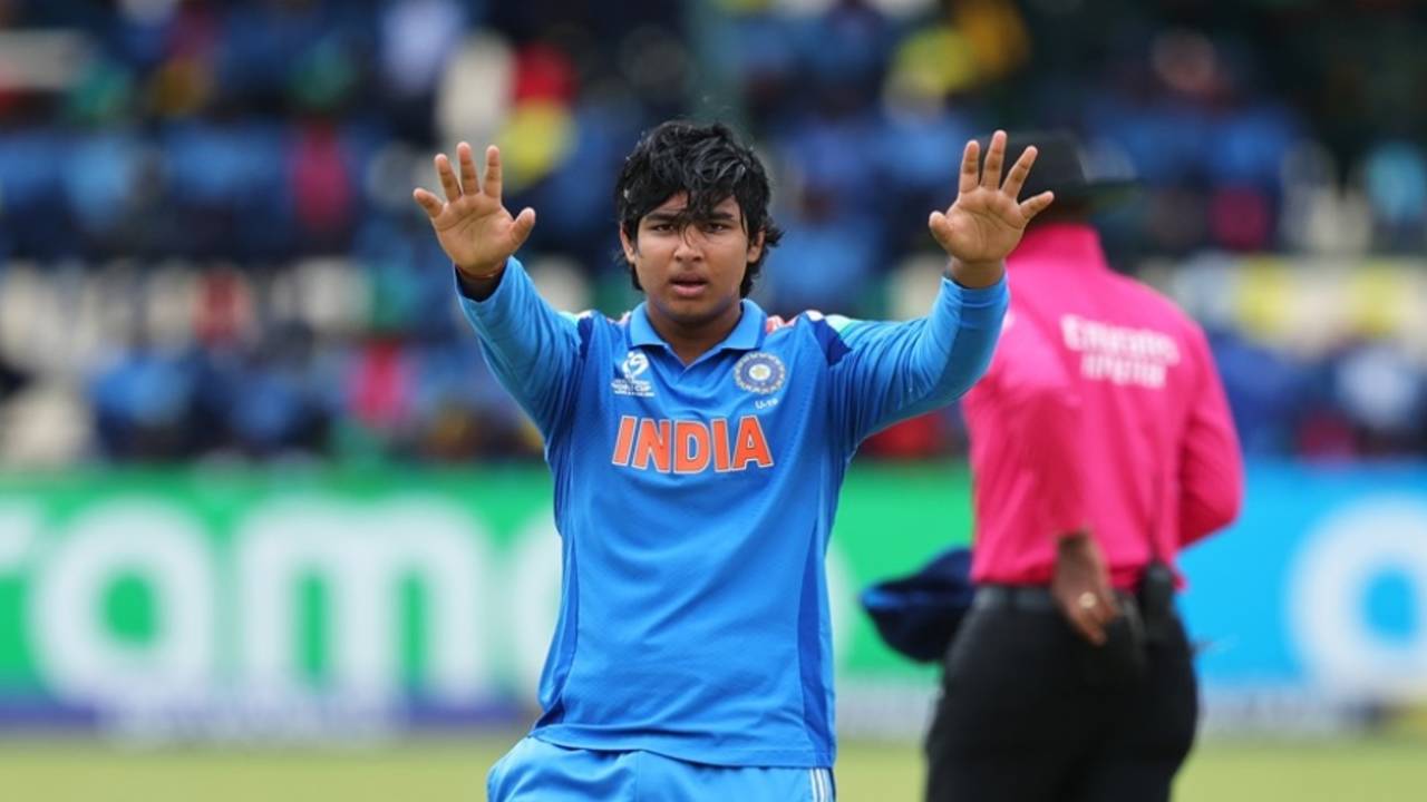 Vaibhav Sooryavanshi celebrates his century, England vs India, Under-19 men's World Cup final, Harare, February 6, 2026