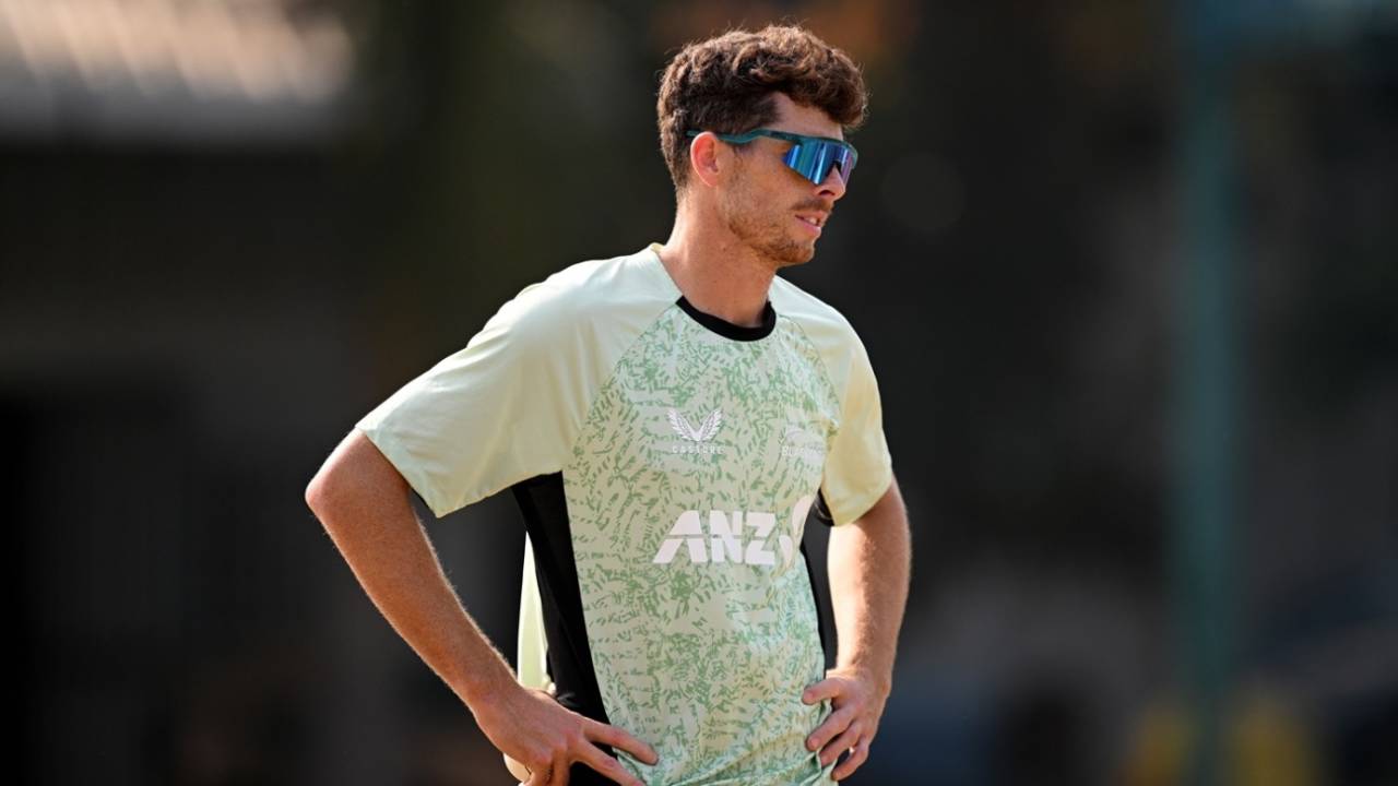 Mitchell Santner watches on, Afghanistan vs New Zealand, Men's T20 World Cup, Chennai, February 7, 2026