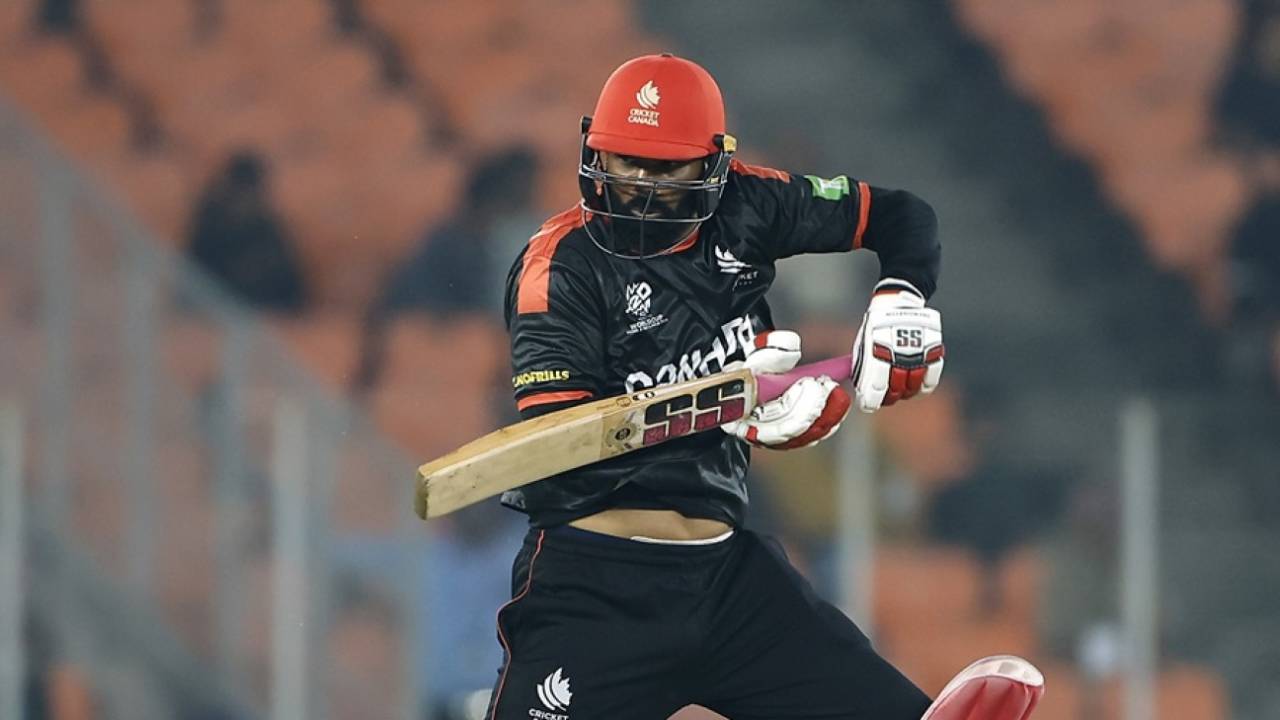 Navneet Dhaliwal impressed with the bat, South Africa vs Canada, Men's T20 World Cup, Ahmedabad, February 9, 2026