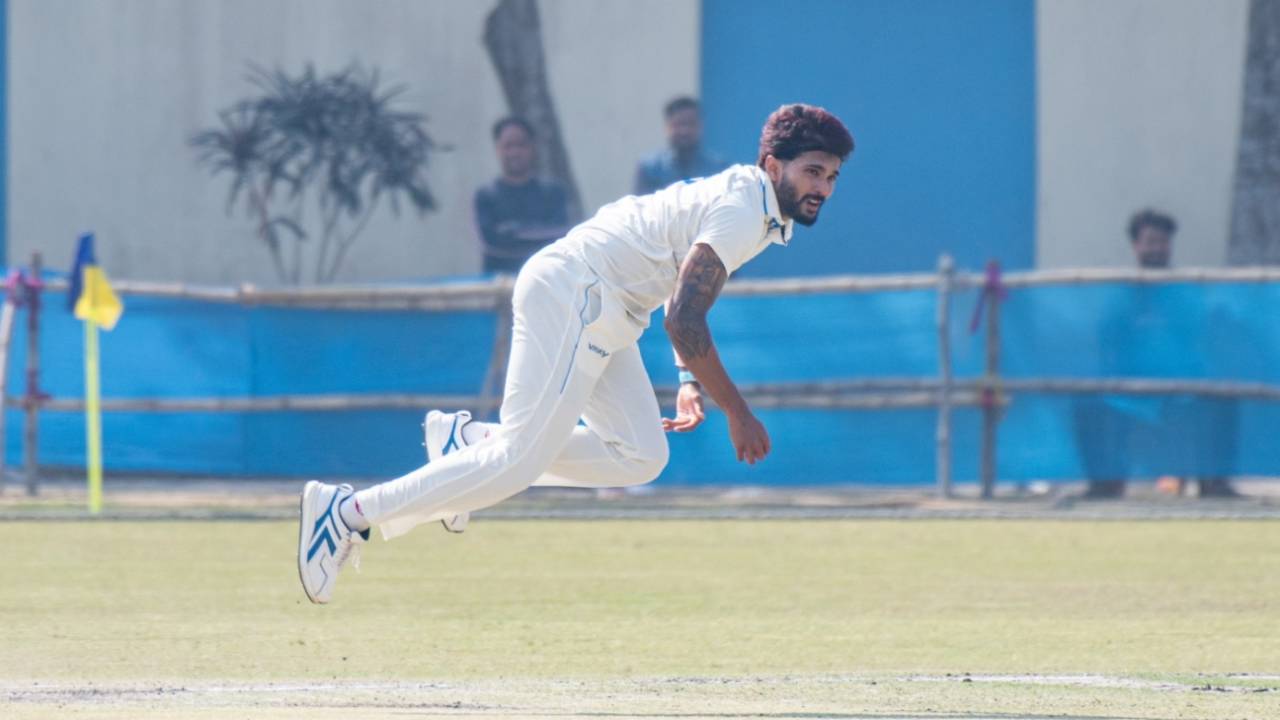 Nitish Kumar Reddy bowls, Bengal vs Andhra, quarter-final, Kalyani, Ranji Trophy, February 7, 2026