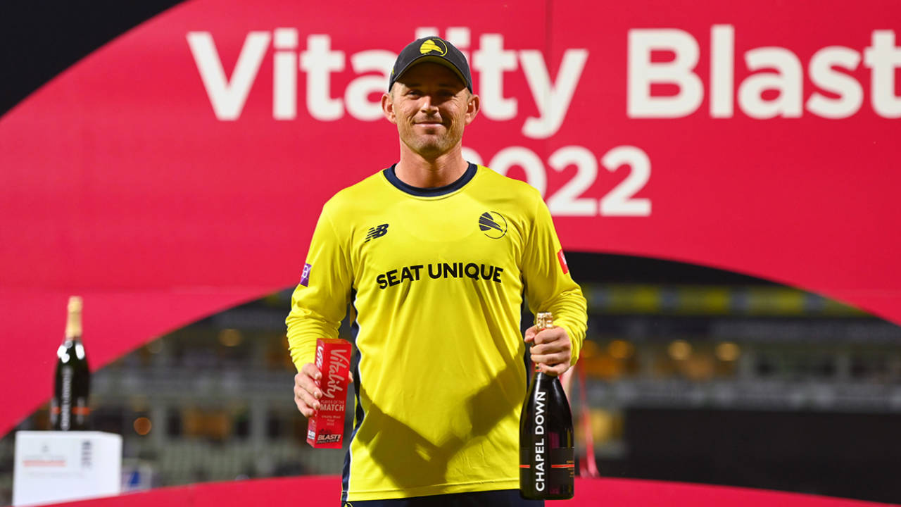 Ben McDermott was player of the match in the 2022 T20 Blast final, Final, Lancashire vs Hampshire, July 16, 2022
