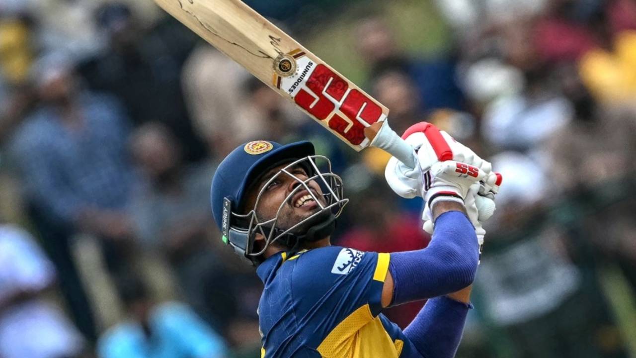 Dasun Shanaka hit five sixes in his 20-ball 50, Sri Lanka vs Oman, T20 World Cup, Pallekele, February 12, 2026
