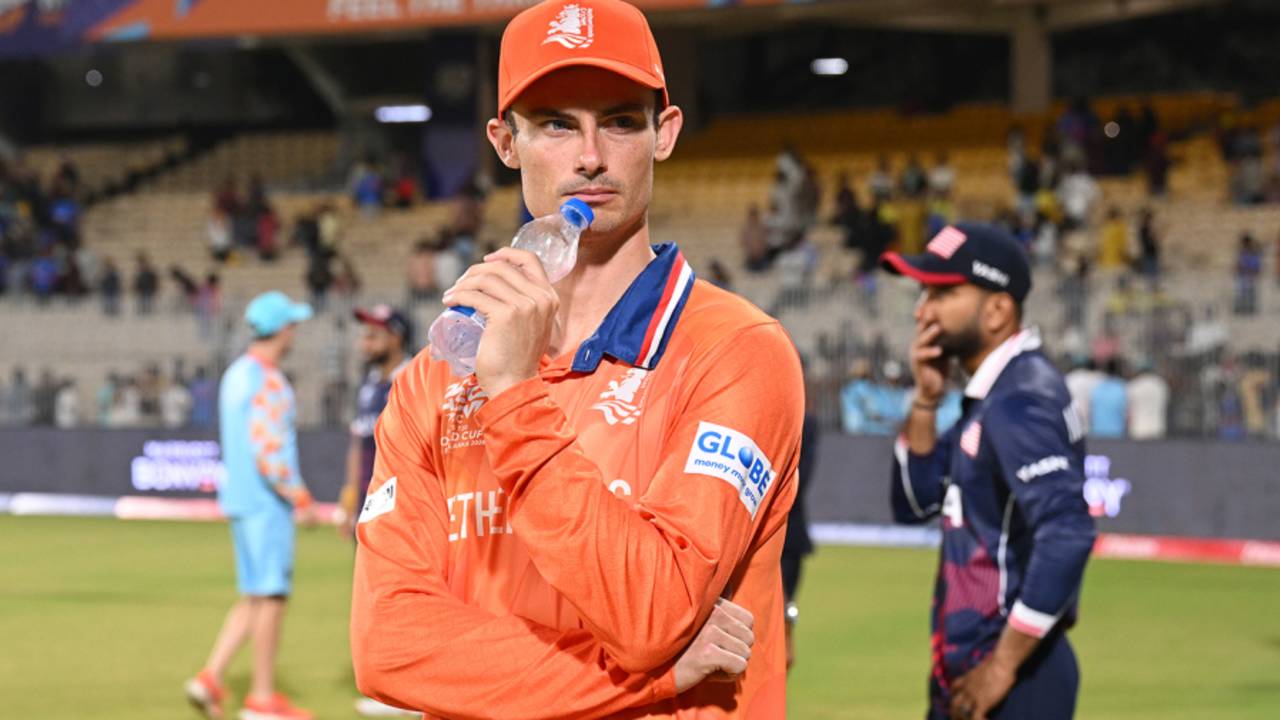 Scott Edwards contemplates his side's defeat, Netherlands vs USA, T20 World Cup 2026, Group A, Chennai, February 13, 2026