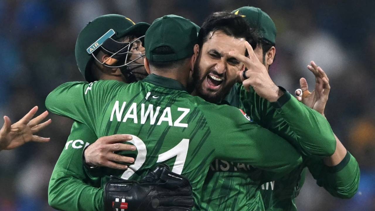 Salman Agha celebrates dismissing Abhishek Sharma, India vs Pakistan, Men's T20 World Cup, Colombo, February 15, 2026