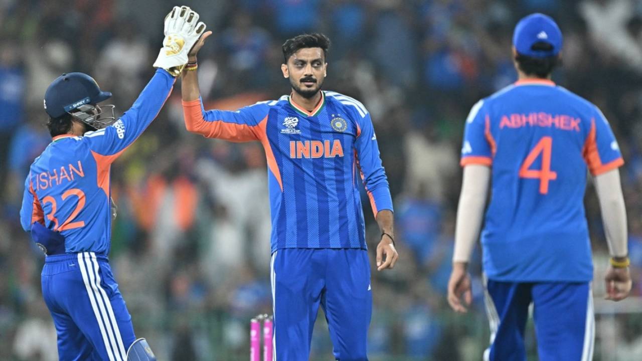 Axar Patel celebrates Babar Azam's dismissal, India vs Pakistan, Men's T20 World Cup, Colombo, February 15, 2026