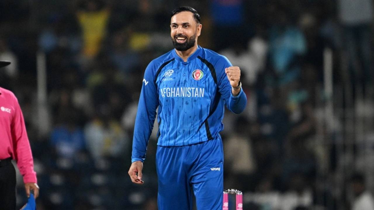 Mohammad Nabi picked up his best figures in T20Is, Afghanistan vs Canada, Men's T20 World Cup, Chennai, February 19, 2026