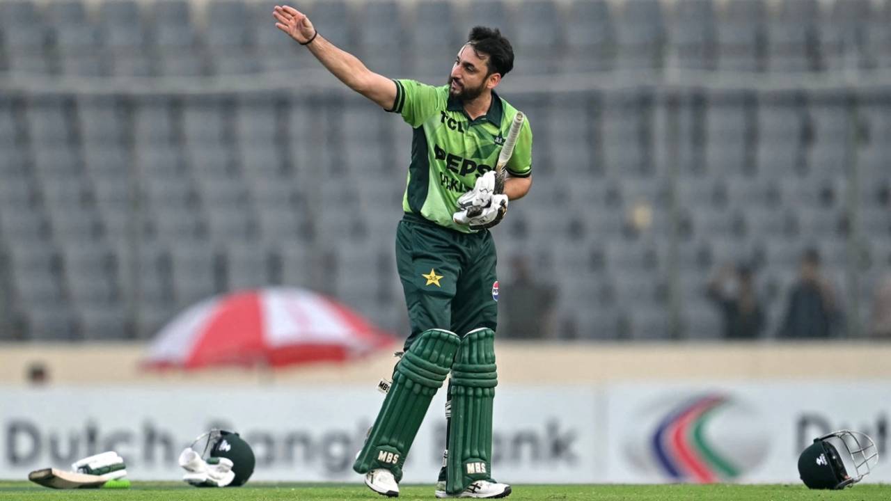 Salman Agha reacts after his dismissal, Bangladesh vs Pakistan, 2nd ODI, Mirpur, March 13, 2026