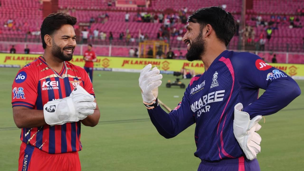 Rishabh Pant and Dhruv Jurel caught up before the toss, Rajasthan Royals vs Lucknow Super Giants, IPL 2026, Jaipur, May 19, 2026