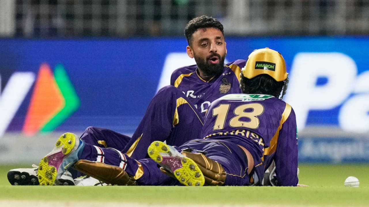 Varun Chakravarthy and Angkrish Raghuvanshi dropped Tilak Varma in the 11th over, Kolkata Knight Riders vs Mumbai Indians, Kolkata, IPL 2026, May 20, 2026