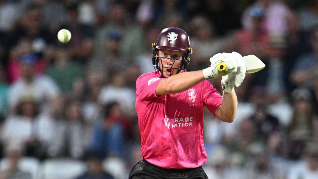James Rew on the pull, Somerset vs Hampshire, Vitality Blast, Taunton, May 22, 2026