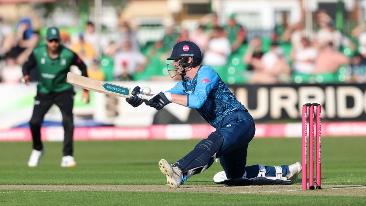 Aneurin Donald gets inventive, Leicestershire vs Derbyshire, Men's T20 Blast, Grace Road, May 27, 2026