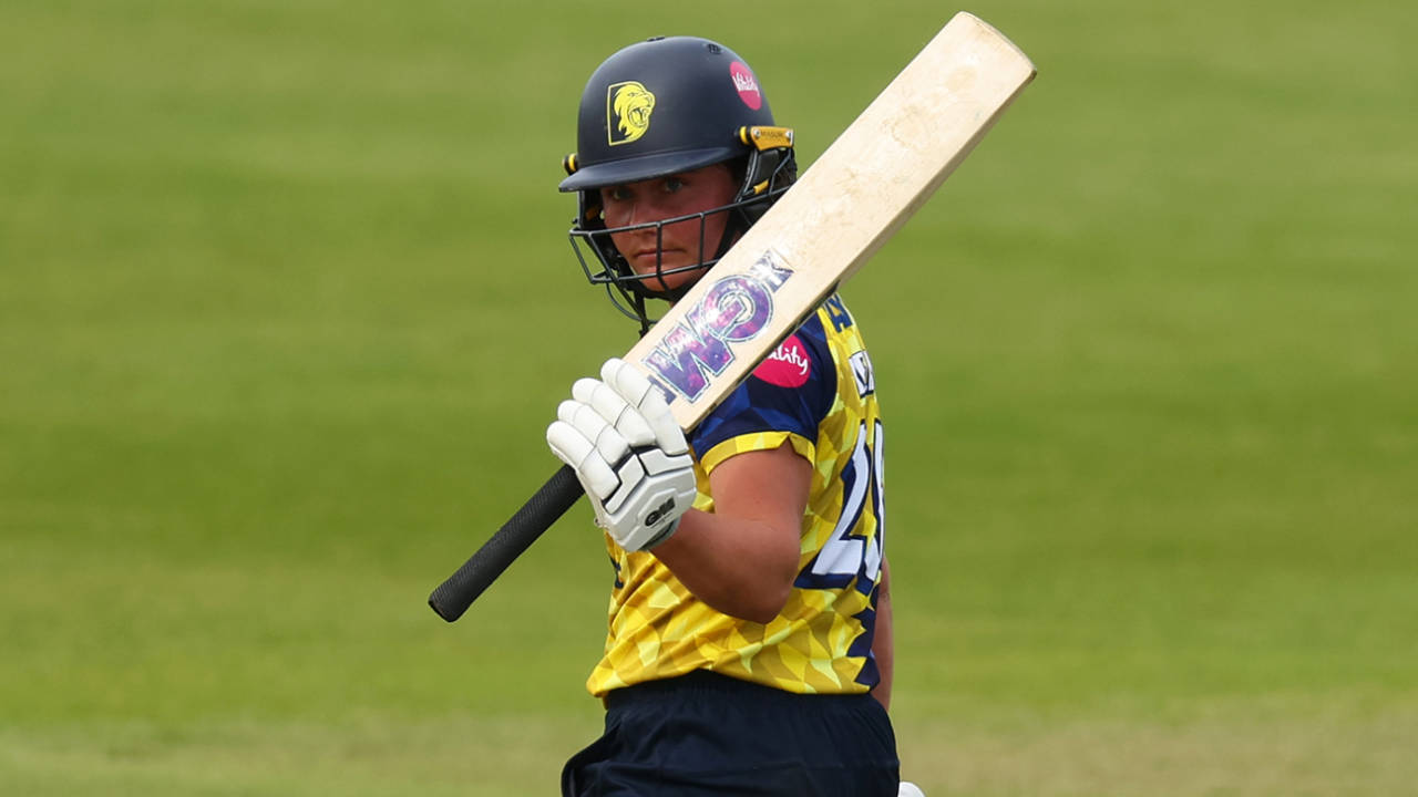 Beth Heath acknowledges her half-century, Durham vs Warwickshire, Women's T20 Blast, Chester-le-Street, May 29, 2026
