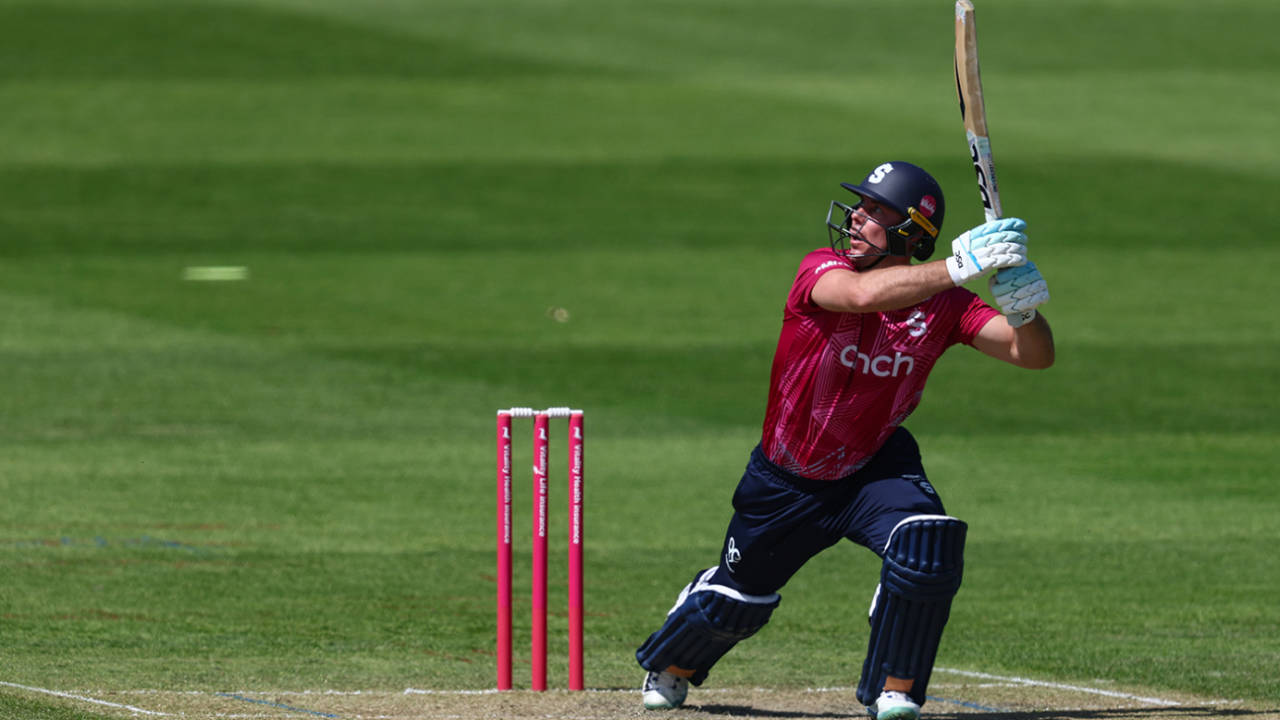 Chris Lynn launches into the off side, Worcestershire vs Northamptonshire, New Road, Vitality Blast, May 24, 2026