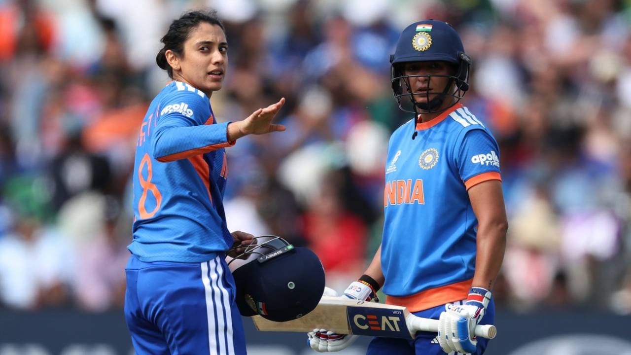 Smriti Mandhana and Harmanpreet Kaur steadied India, India vs Pakistan, Women's T20 World Cup 2026, Birmingham, June 14, 2026