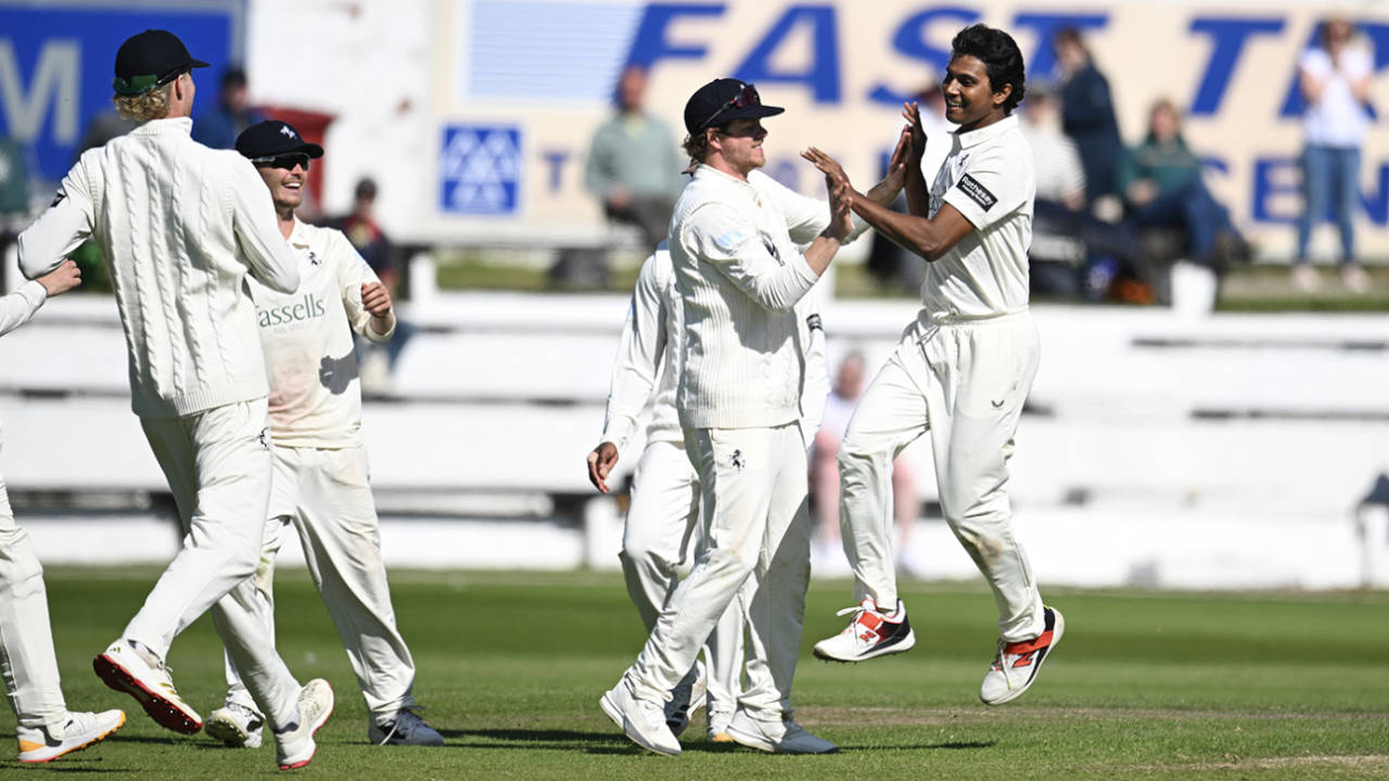 Hasan Mahmud claimed figures of 6 for 69, Lancashire vs Kent, County Championship, Division Two, Blackpool, June 14, 2026