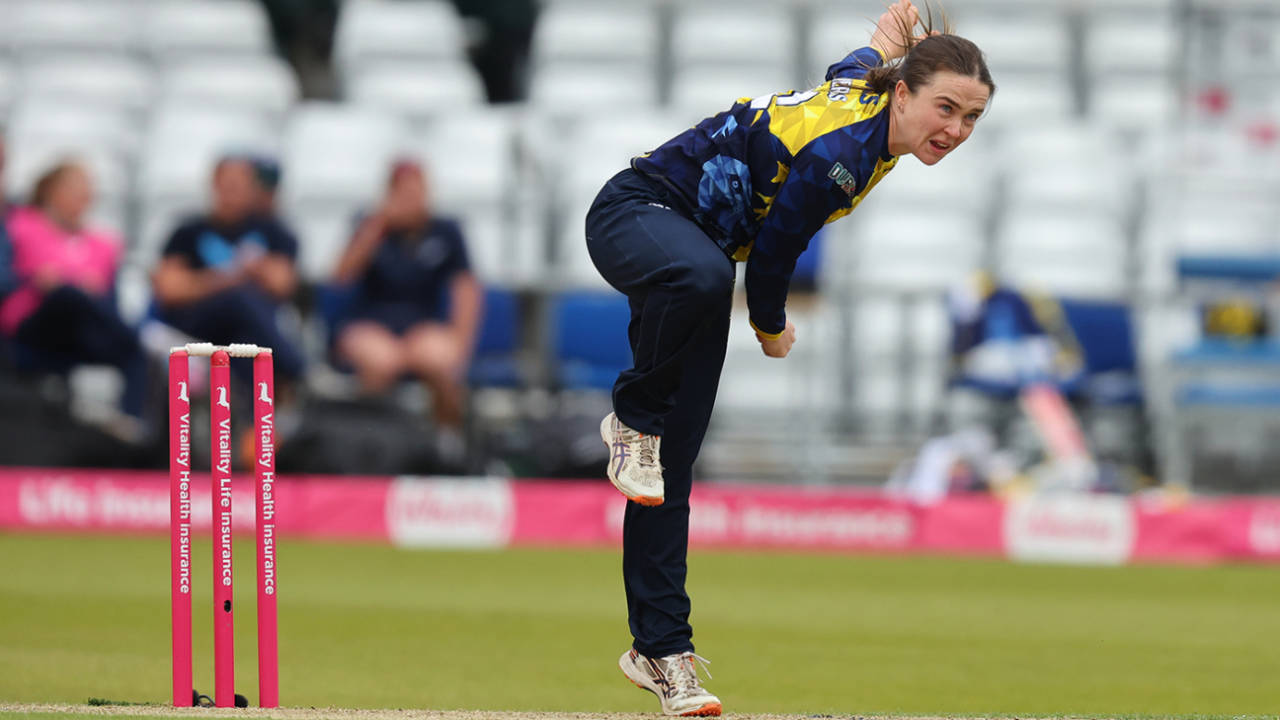 Mady Villiers claimed a four-wicket haul, Somerset vs Durham, Women's T20 Blast, Taunton, June 26, 2026
