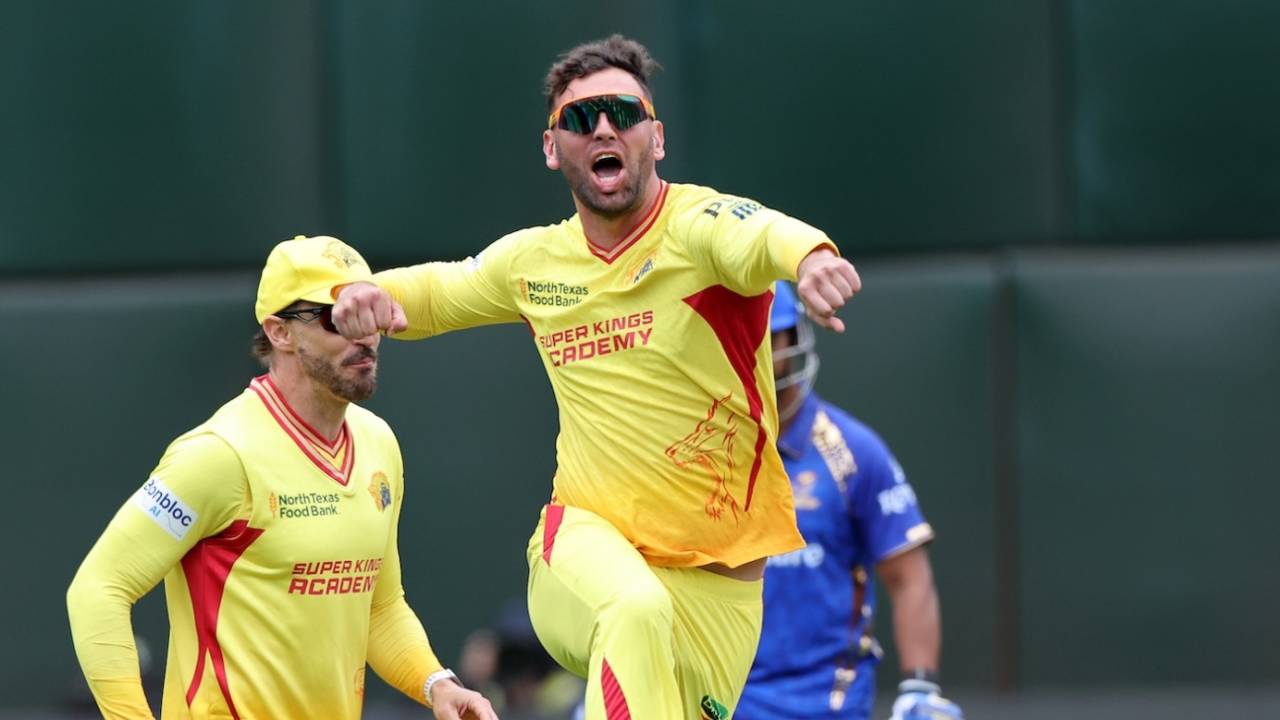 Donovan Ferreira was Super Kings' star with the ball, MI New York vs Texas Super Kings, MLC 2026, Oakland, June 26, 2026