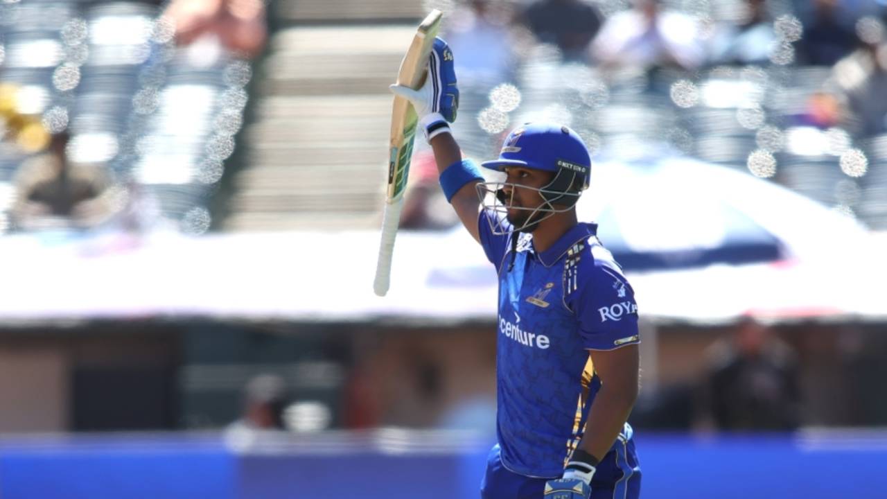Nicholas Pooran scored his second half-century in four games, Los Angeles Knight Riders vs MI New York, MLC 2026, Oakland, June 27, 2026