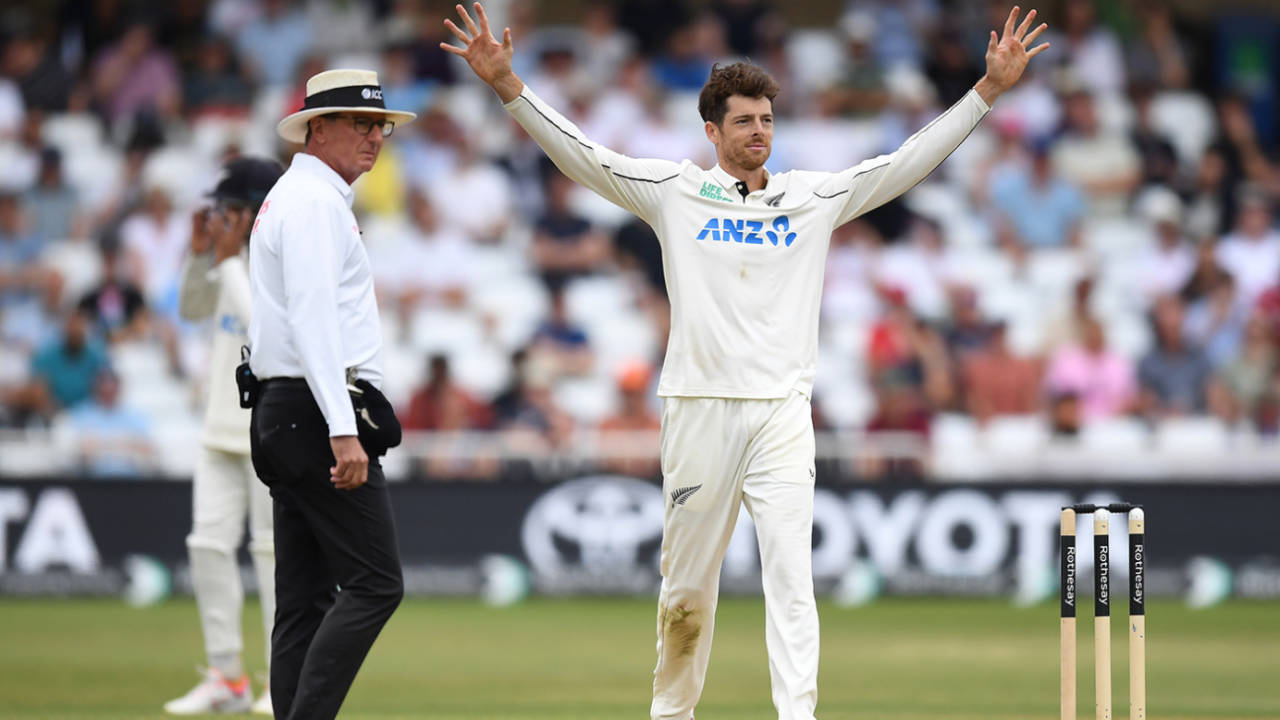 Mitchell Santner claimed the final wicket as New Zealand sealed victory, England vs New Zealand, 3rd Test, Trent Bridge, 5th day, June 29, 2026