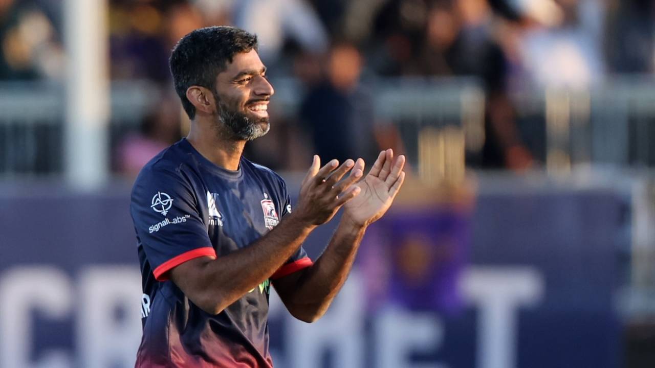 Saurabh Netravalkar struck twice in the 13th over, Los Angeles Knight Riders vs Washington Freedom, MLC 2026, Pomona, July 1, 2026