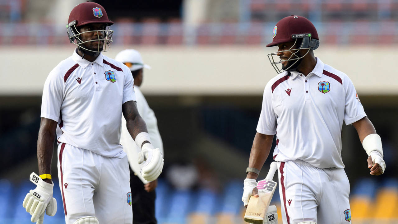 Justin Greaves and Shai Hope put on a unbroken century stand, West Indies vs Sri Lanka, 2nd Test, North Sound, 3nd day, July 5, 2026