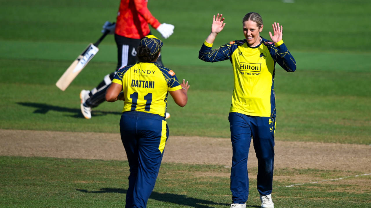 Georgia Adams claimed four wickets for Hampshire, Hampshire vs The Blaze, Women's Vitality Blast, July 8, 2026