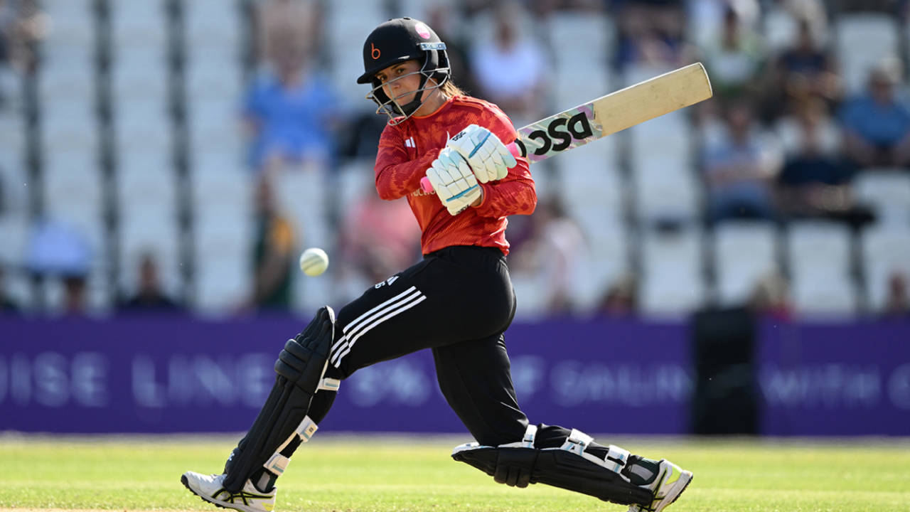 Charli Knott on the pull, The Blaze vs Yorkshire, Women's T20 Blast, Trent Bridge, May 22, 2026