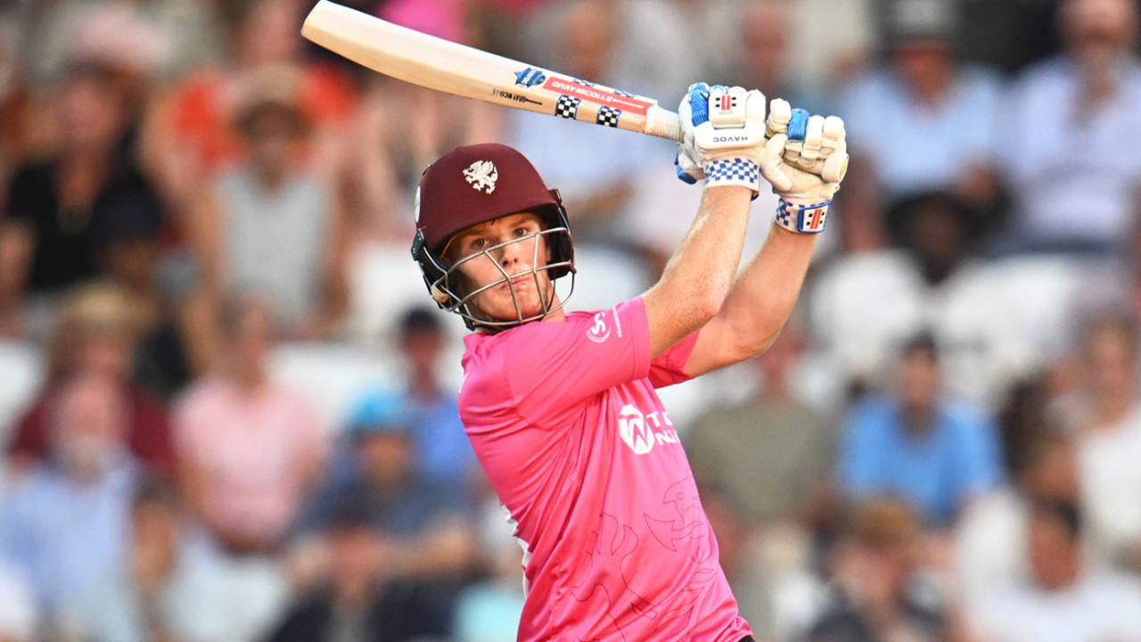 Thomas Rew smacked 46 off 20 balls, Somerset vs Northamptonshire, Men's T20 Blast, Taunton, July 10, 2026