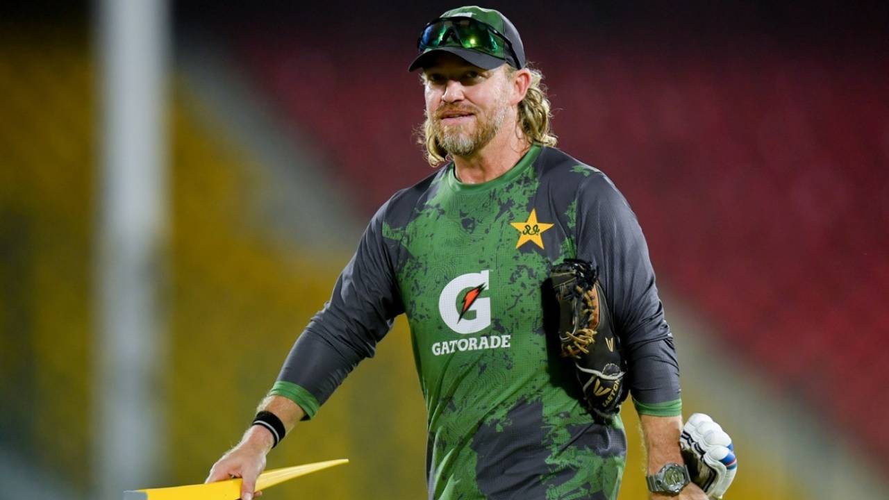 Pakistan's fielding coach Shane McDermott during a training session, Karachi, July 14, 2025