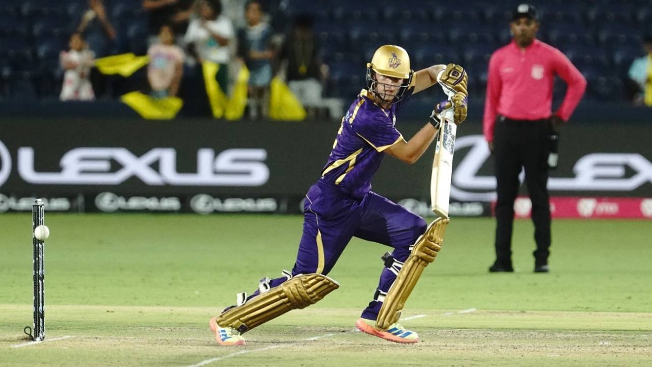 Matthew Tromp scored an unbeaten 58, Texas Super Kings vs Los Angeles Knight Riders, MLC 2026, Dallas, July 12, 2026