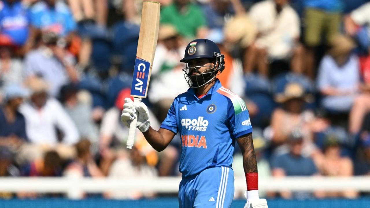Shreyas Iyer celebrates his half-century, England vs India, 2nd ODI, Cardiff, July 16, 2026