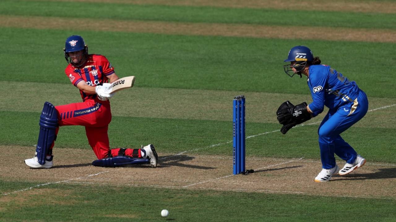 Meg Lanning plays the sweep, MI London vs Manchester Super Giants, Women's Hundred, The Oval, August 2, 2026
